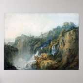 Turner - Tivoli mit Tempel von Sybil und Cascades Poster (Vorne)