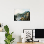 Turner - Tivoli mit Tempel von Sybil und Cascades Poster (Heimbüro)