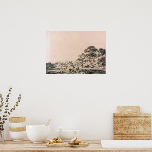 Turner - Windsor Burg und Park mit Hirsch Poster (Küche)