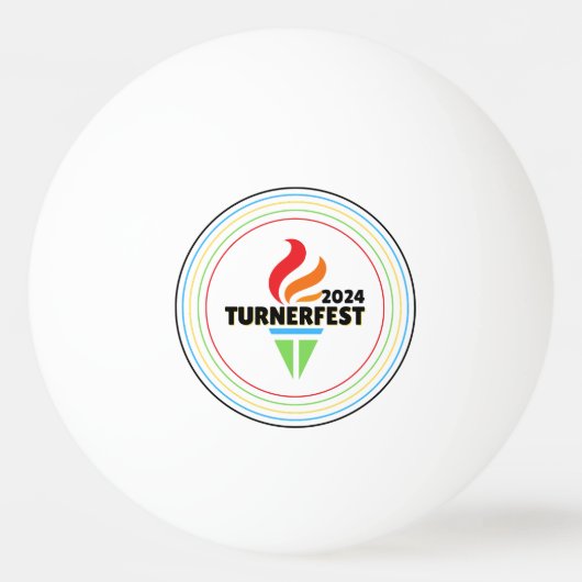 TurnerFest 2024 Tischtennisball (Vorderseite)