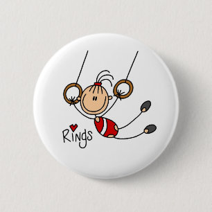 Turnerin an den Ringen Button