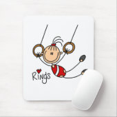 Turnerin an den Ringen Mousepad (Mit Mouse)