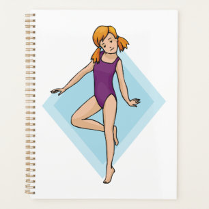 Turnerin im lila Leotard Planer