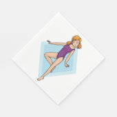 Turnerin in lila Leotard Serviette (Ecke)
