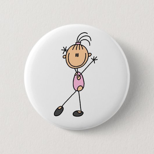 Turnerin in Rosa Button (Vorderseite)