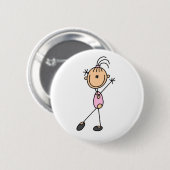 Turnerin in Rosa Button (Vorne & Hinten)