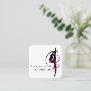 Turnerin Pink Quadratische Visitenkarte