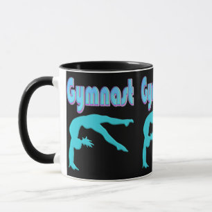 Turnerin Rückwärtshandüberschlag Schritt heraus Tü Tasse