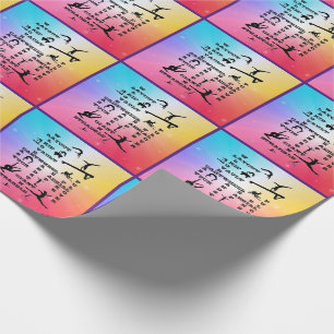 Turnerisches Kreuzworträtsel Regenbogensterne Geschenkpapier