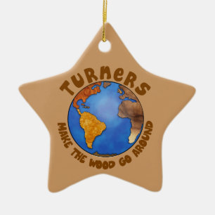 Turners-Kugel lustige Woodturning Erde Keramikornament