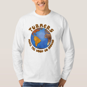 Turners-Kugel lustige Woodturning Erde T-Shirt