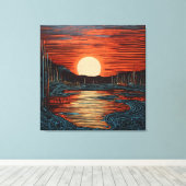 Turners Twilight Harbour Leinwanddruck (Insitu (Holzboden))