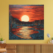 Turners Twilight Harbour Leinwanddruck (Insitu (Wohnzimmer))