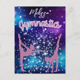 TurnGalaxie Lila Türkis Personalisiert Postkarte