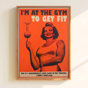 Turnhallen-Motivationsdruck Retro-Turnhallenposter Poster