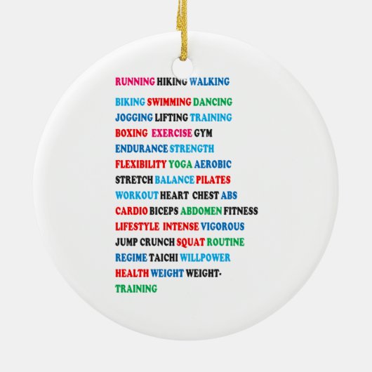 TURNHALLEN-ÜBUNG Umbau-Wörter, die das GEHEN Keramik Ornament (Hinten)