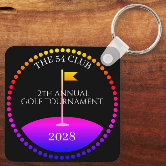 Turnier Golf Equipment modern Schlüsselanhänger (Rückseite)