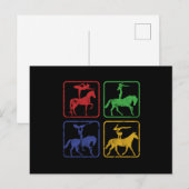 Turnier Springpferd Akrobaten Geschenk Postkarte (Vorne/Hinten)