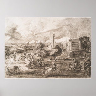 Turnier vor Schloss Steen Poster