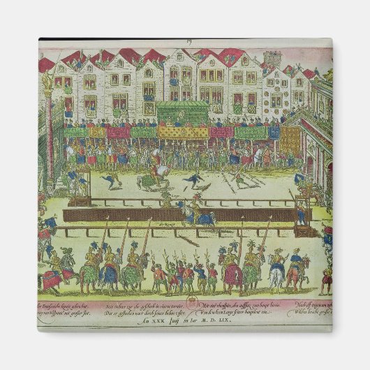 Turnier, während dessen Henri II Magnet (Vorne)