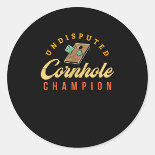 Turnier Win Cornhole Champ Runder Aufkleber