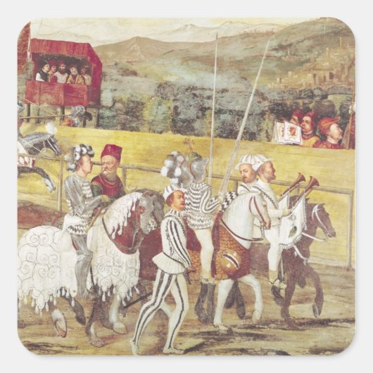 Turnier zu Ehren des Christlichen I Quadratischer Aufkleber (Vorderseite)