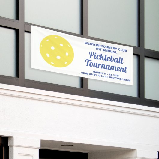 Turnierauswahl für Pickleball mit benutzerdefinier Banner (Äußeres Gebäude)