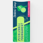 Turnierbanner für Pickleball grün und Aquamarin bl Banner (Vertikal)