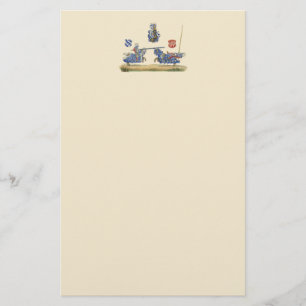 Turnierende Ritter - mittelalterliches Thema Briefpapier