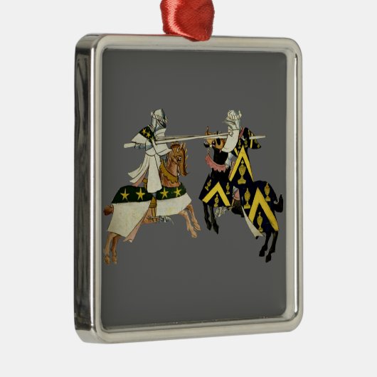 TURNIERENDE RITTER SILBERNES ORNAMENT (Rechts)