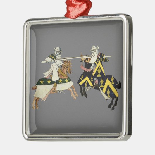TURNIERENDE RITTER SILBERNES ORNAMENT (Links)