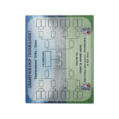 Turnierhalterung - Vierkampf zwischen Bulldoggen Notizblock (Rotiert)