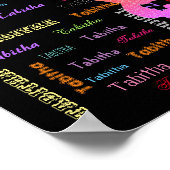 Turniertasche mit Personalisiertem Namen Poster (Ecke)