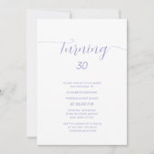 turning 30 classic  elegant  birthday   einladung (Vorderseite)
