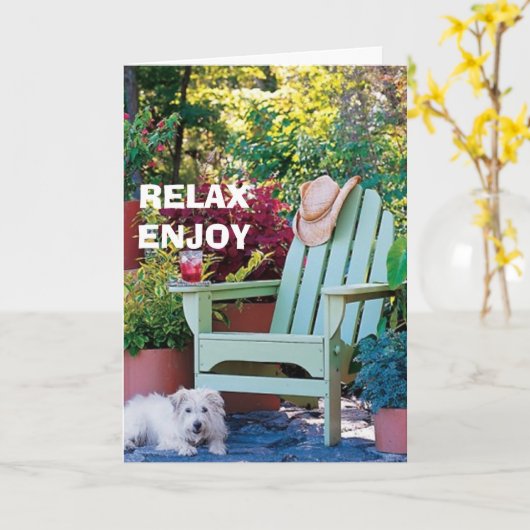 TURNING "40" CAN BE TOUCH=RELAX/ENJOY KARTE (Gelbe Blume)