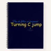 Turning C Jump Navy mit ukrainischem Blau und Gelb Notizblock (Vorderseite)
