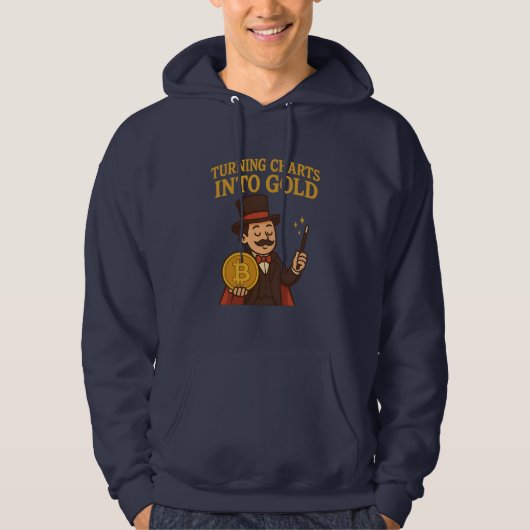 Turning Charts Into Gold Bitcoin Magician Hoodie (Vorderseite)