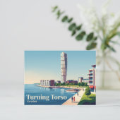 Turning Torso Schweden Postkarte (Stehend Vorderseite)