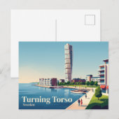 Turning Torso Schweden Postkarte (Vorne/Hinten)
