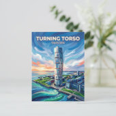 Turning Torso Schweden Postkarte (Stehend Vorderseite)