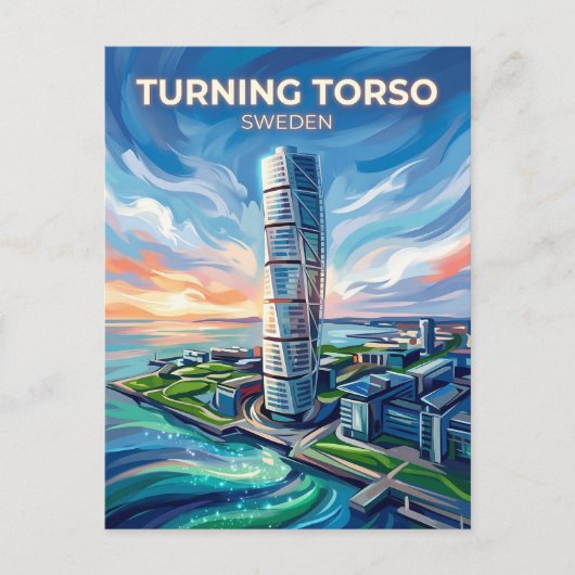 Turning Torso Schweden Postkarte (Vorderseite)