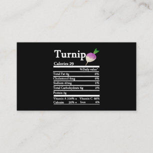 Turnip Nutrition Erntedank Weihnachtskostüm Visitenkarte