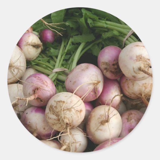 Turnips Runder Aufkleber (Vorderseite)