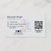 Turnkey Construction Services | Minimalist Grey Visitenkarte (Rückseite)