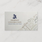 Turnkey Construction Services | Minimalist Grey Visitenkarte (Vorderseite)