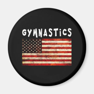 Turnkunst Grunge American USA-Flagge Magnet