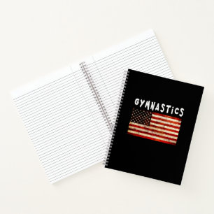 Turnkunst Grunge American USA-Flagge Notizblock