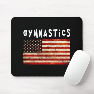 Turnkunst Grunge Amerikanische USA-Flagge Mousepad