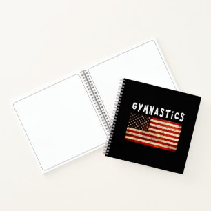 Turnkunst Grunge Amerikanische USA-Flagge Notizblock