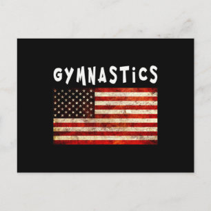 Turnkunst Grunge Amerikanische USA-Flagge Postkarte